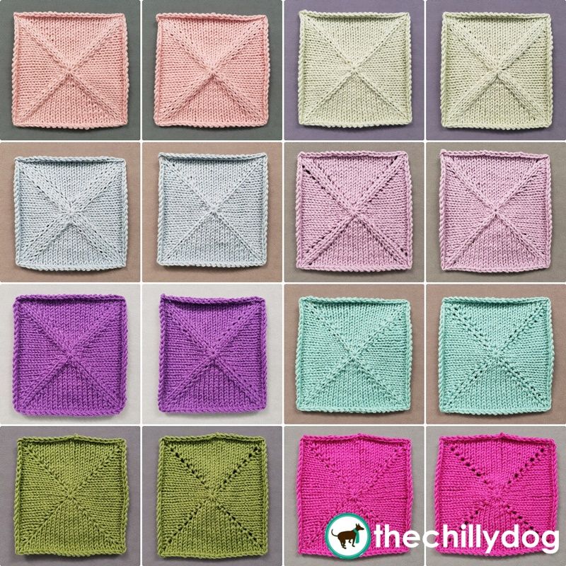 Knit Inc Sampler Squares |  7 Lesson Series