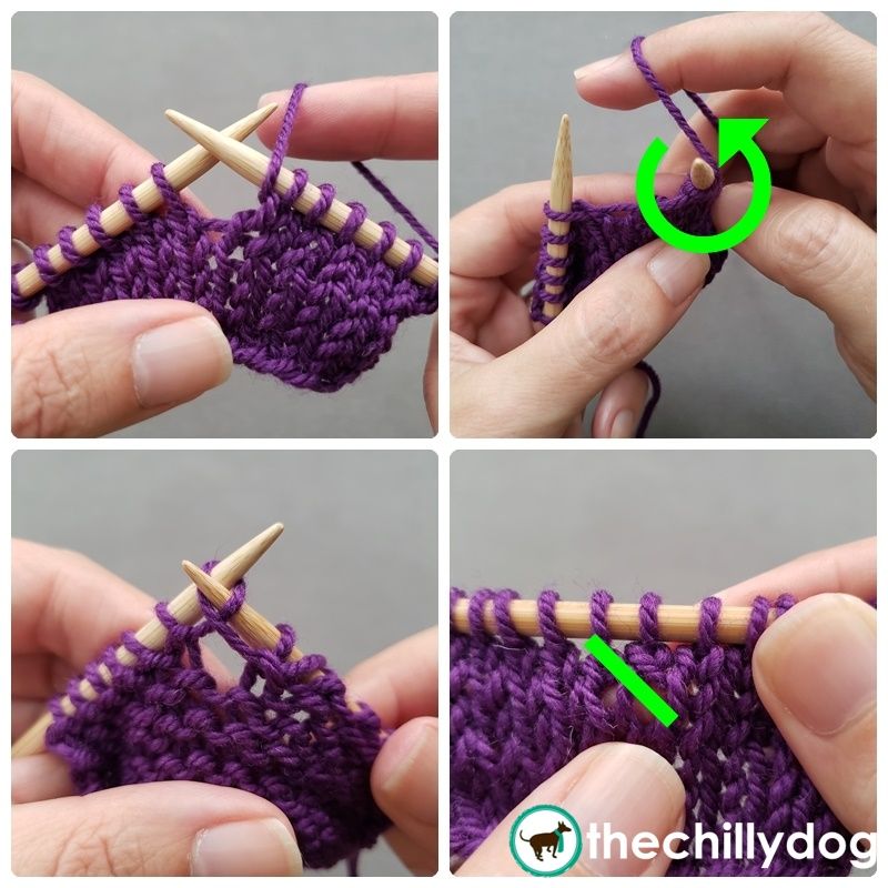 Option 1: Yarn Over (YO) then work the YO through the back loop in the next row or round.