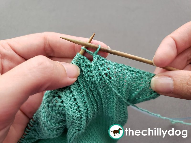 Suspended bind off purlwise
