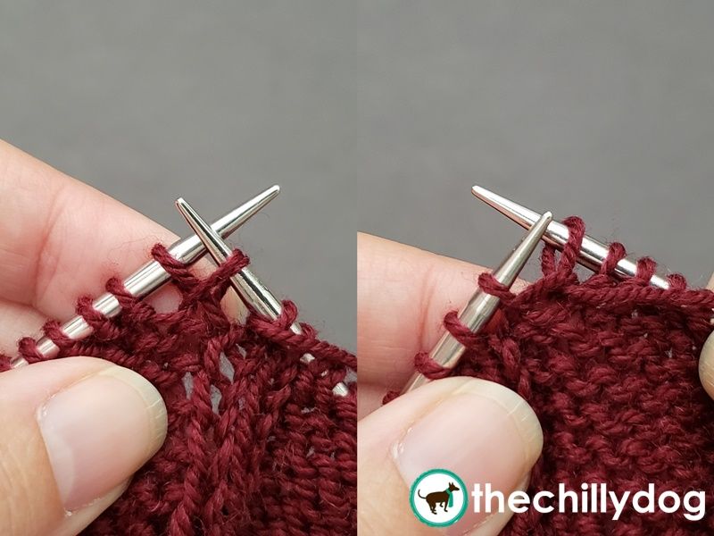 How to do a right and left lifted purl increase.