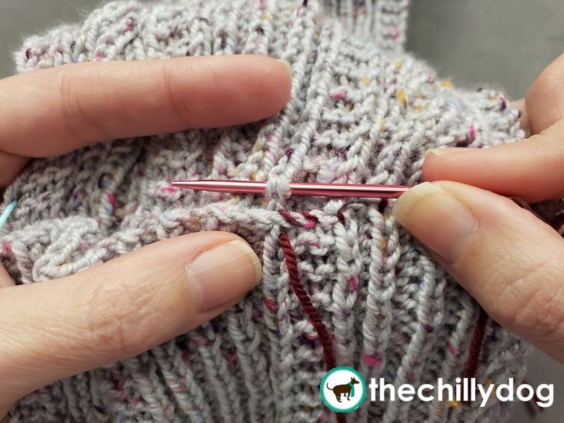 Tacking Instead of Grafting or Joining a Knit Fabric