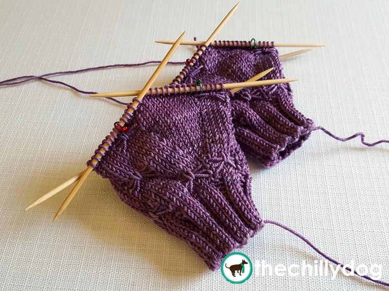 The thumb gusset is on the side of a mitten where stitches are increased.