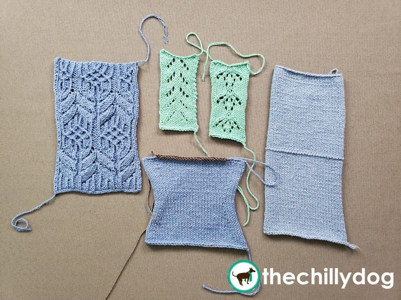 Swatching involves more than knitting a square with a certain size needles to get a specific gauge.