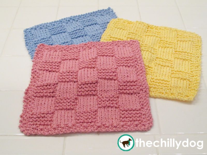 A simple knit washcloth from a simple stitch chart.