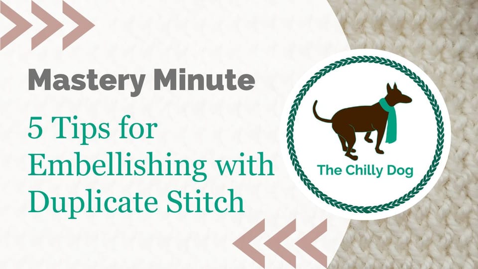 5 Tips for Embellishing with Duplicate Stitch